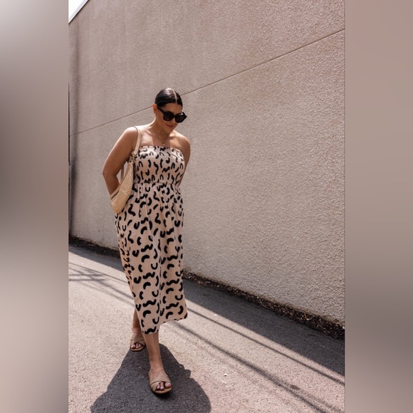 a new day Beige and Black Patterned Dress - Picture 7 of 11